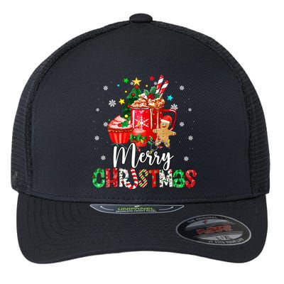 Merry Christmas Xmas Tree Candy Cane Winter Coffee Vneck Flexfit Unipanel Trucker Cap