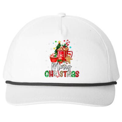 Merry Christmas Xmas Tree Candy Cane Winter Coffee Vneck Snapback Five-Panel Rope Hat