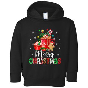 Merry Christmas Xmas Tree Candy Cane Winter Coffee Vneck Toddler Hoodie