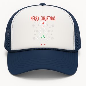 Merry Christmas Xmas Stethoscope Nurse Christmas Scrub Women Trucker Hat