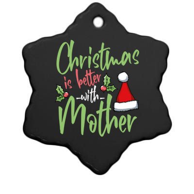 Mom Christmas Xmas Day Santa Mama Happy Holidays Mommy Great Gift Ceramic Star Ornament