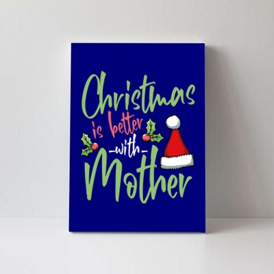 Mom Christmas Xmas Day Santa Mama Happy Holidays Mommy Great Gift Canvas