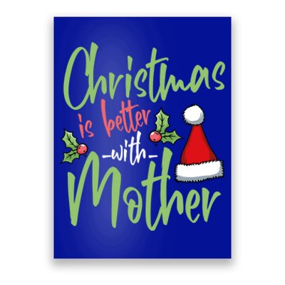 Mom Christmas Xmas Day Santa Mama Happy Holidays Mommy Great Gift Poster