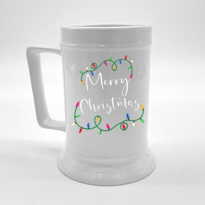 Merry Christmas Xmas Christmas Lights Family Holiday Gifts Beer Stein