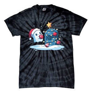 Merry Cryptmas XMas Booo Cryptmas Scary Tie-Dye T-Shirt