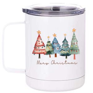 Merry Christmas Xmas Holiday Christmas Tree Xmas 12 oz Stainless Steel Tumbler Cup