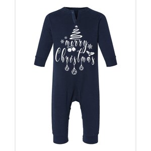 Merry Christmas Xmas Holiday Infant Fleece One Piece