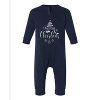 Merry Christmas Xmas Holiday Infant Fleece One Piece