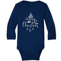 Merry Christmas Xmas Holiday Baby Long Sleeve Bodysuit