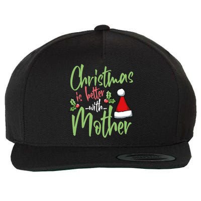 Mom Christmas Xmas Day Santa Mama Happy Holidays Mommy Gift Wool Snapback Cap