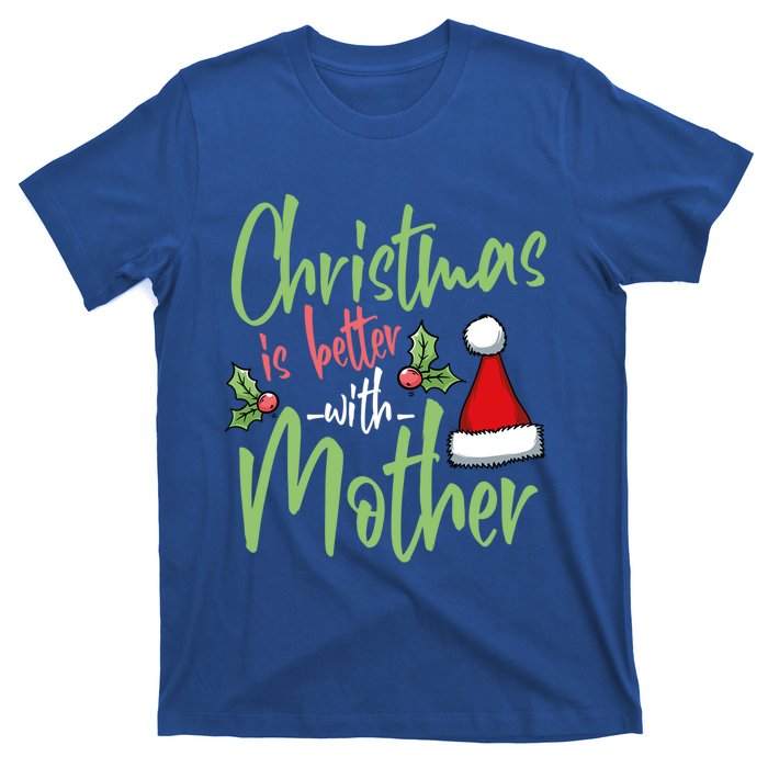 Mom Christmas Xmas Day Santa Mama Happy Holidays Mommy Gift T-Shirt