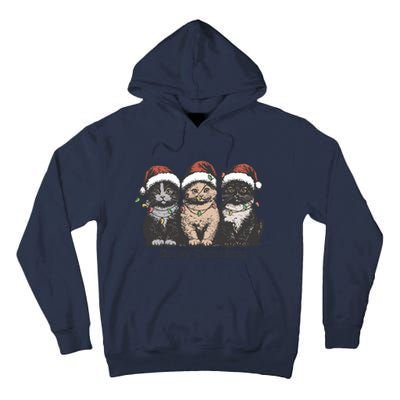 Meowy Christmas Xmas Cat Tall Hoodie