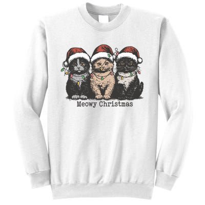 Meowy Christmas Xmas Cat Sweatshirt