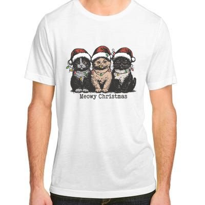 Meowy Christmas Xmas Cat Adult ChromaSoft Performance T-Shirt