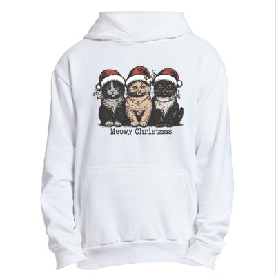 Meowy Christmas Xmas Cat Urban Pullover Hoodie