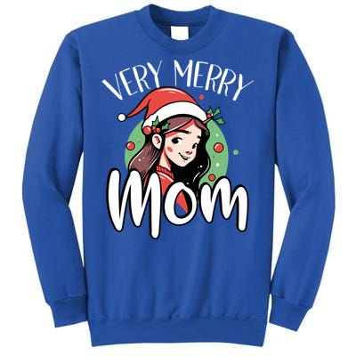 Mom Christmas Xmas Day Santa Mama Happy Holidays Mommy Great Gift Sweatshirt