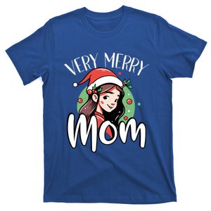 Mom Christmas Xmas Day Santa Mama Happy Holidays Mommy Great Gift T-Shirt