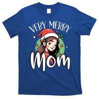 Mom Christmas Xmas Day Santa Mama Happy Holidays Mommy Great Gift T-Shirt