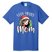 Mom Christmas Xmas Day Santa Mama Happy Holidays Mommy Great Gift Tall T-Shirt