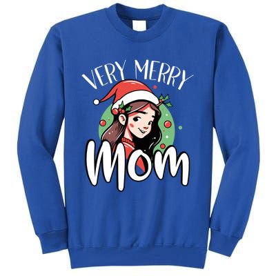 Mom Christmas Xmas Day Santa Mama Happy Holidays Mommy Great Gift Tall Sweatshirt