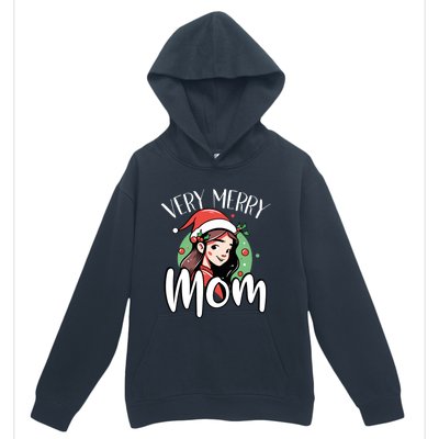 Mom Christmas Xmas Day Santa Mama Happy Holidays Mommy Great Gift Urban Pullover Hoodie