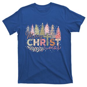 Merry Christmas Xmas Trees Christian Jesus Pajamas Holiday Gift T-Shirt