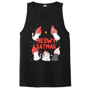 Meowy Catmas Xmas Novelty Cat Lover Christmas Lights Great Gift PosiCharge Competitor Tank