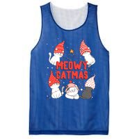 Meowy Catmas Xmas Novelty Cat Lover Christmas Lights Great Gift Mesh Reversible Basketball Jersey Tank