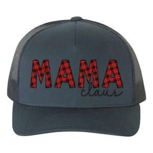 Mama Claus Xmas Christmas Red Plaid Pajama Family Matching Meaningful Gift Yupoong Adult 5-Panel Trucker Hat