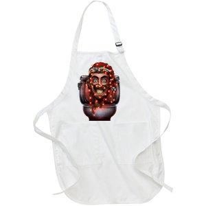 Merry Christmas Xmas Speakerman Funny Full-Length Apron With Pockets