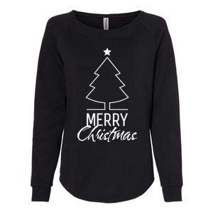 Merry Christmas Xmas Tree Womens California Wash Sweatshirt