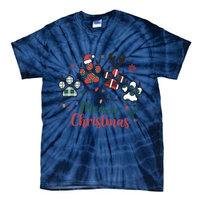 Meowy Christmas Xmas Holiday Cat Lover Tie-Dye T-Shirt