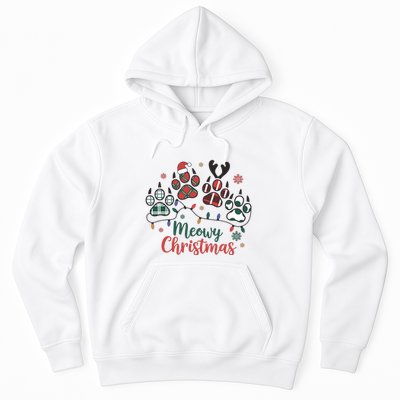 Meowy Christmas Xmas Holiday Cat Lover Hoodie