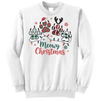 Meowy Christmas Xmas Holiday Cat Lover Sweatshirt