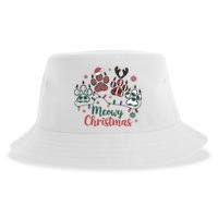 Meowy Christmas Xmas Holiday Cat Lover Sustainable Bucket Hat