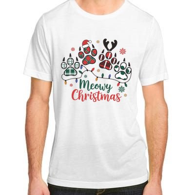 Meowy Christmas Xmas Holiday Cat Lover Adult ChromaSoft Performance T-Shirt