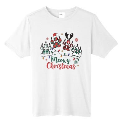 Meowy Christmas Xmas Holiday Cat Lover Tall Fusion ChromaSoft Performance T-Shirt