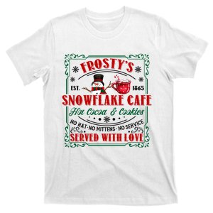 Merry Christmas Xmas Vibes Snowman FrostyS Snowflake Cafe T-Shirt