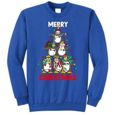 Merry Christmas Xmas Tree Penguins Happy Holiday Xmas Pajama Gift Sweatshirt