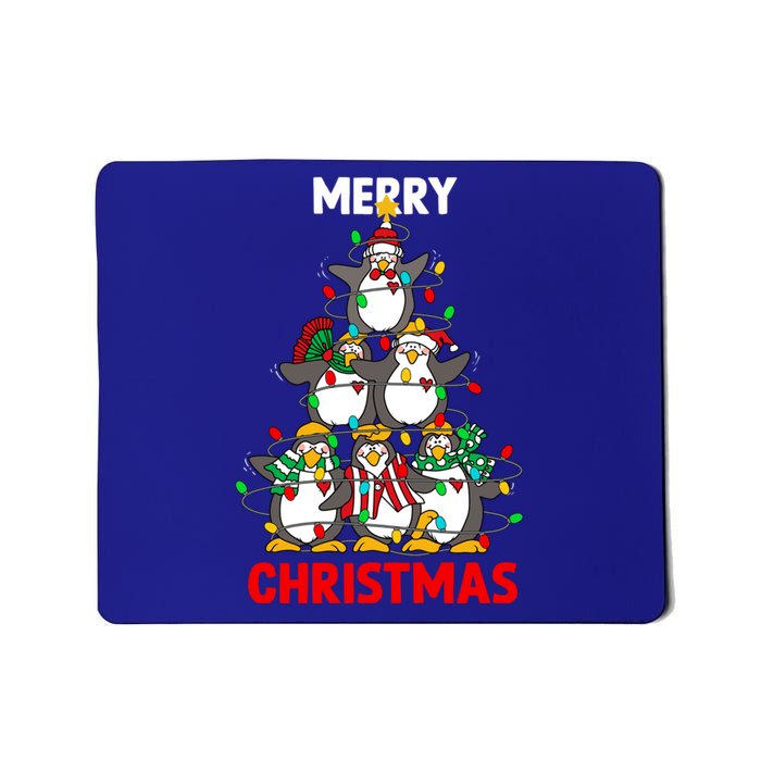 Merry Christmas Xmas Tree Penguins Happy Holiday Xmas Pajama Gift Mousepad