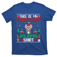 Mouse Christmas Xmas Pajama Gift Santa Hat Mouse Meaningful Gift T-Shirt