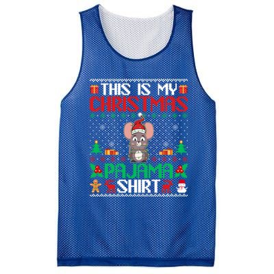 Mouse Christmas Xmas Pajama Gift Santa Hat Mouse Meaningful Gift Mesh Reversible Basketball Jersey Tank