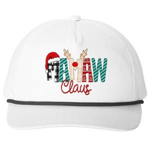 Mamaw Claus Xmas Happy Family New Santa Claus Christmas Gift Snapback Five-Panel Rope Hat