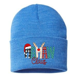 Mamaw Claus Xmas Happy Family New Santa Claus Christmas Gift Sustainable Knit Beanie