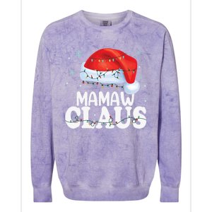 Mamaw Claus Xmas Family Matching Funny Grandma Christmas Cute Gift Colorblast Crewneck Sweatshirt