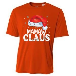 Mamaw Claus Xmas Family Matching Funny Grandma Christmas Cute Gift Cooling Performance Crew T-Shirt