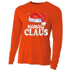 Mamaw Claus Xmas Family Matching Funny Grandma Christmas Cute Gift Cooling Performance Long Sleeve Crew