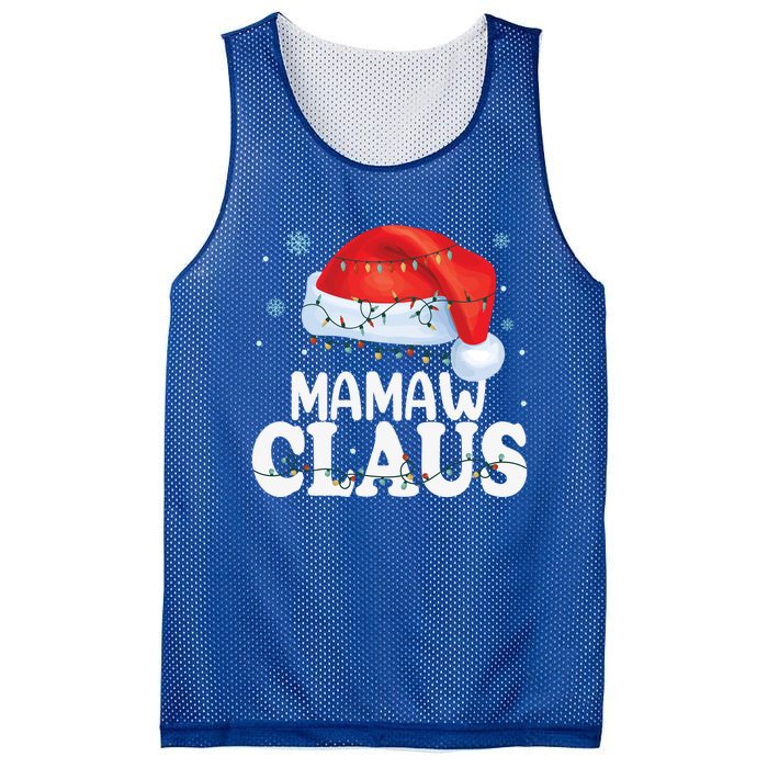 Mamaw Claus Xmas Family Matching Funny Grandma Christmas Cute Gift Mesh Reversible Basketball Jersey Tank