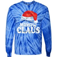 Mamaw Claus Xmas Family Matching Funny Grandma Christmas Cute Gift Tie-Dye Long Sleeve Shirt