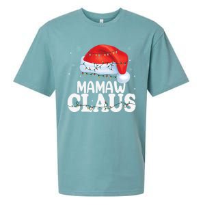 Mamaw Claus Xmas Family Matching Funny Grandma Christmas Cute Gift Sueded Cloud Jersey T-Shirt